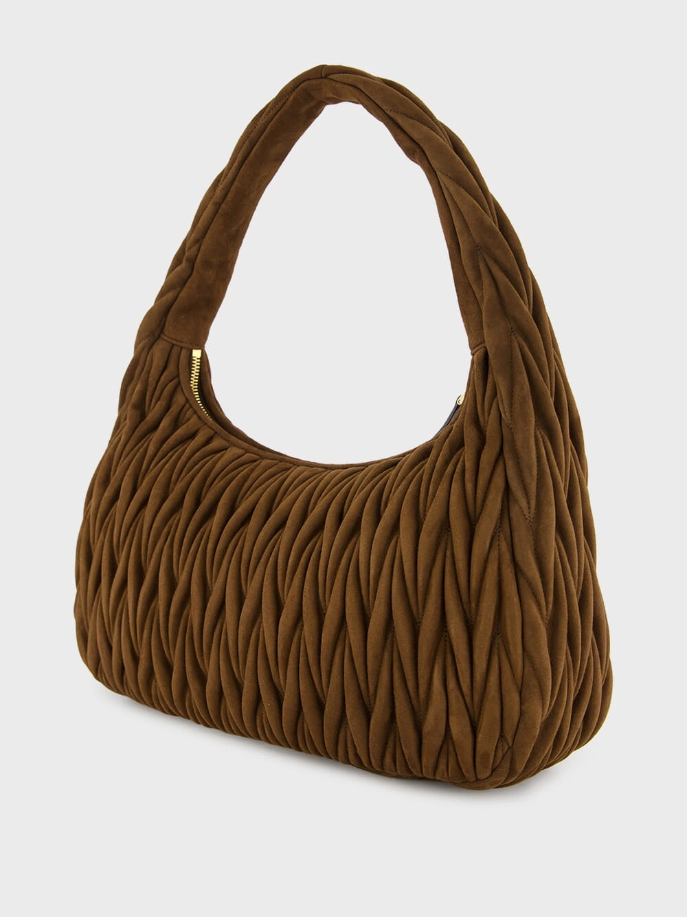 Cocoa Brown Wander Matelass?? Suede Bag