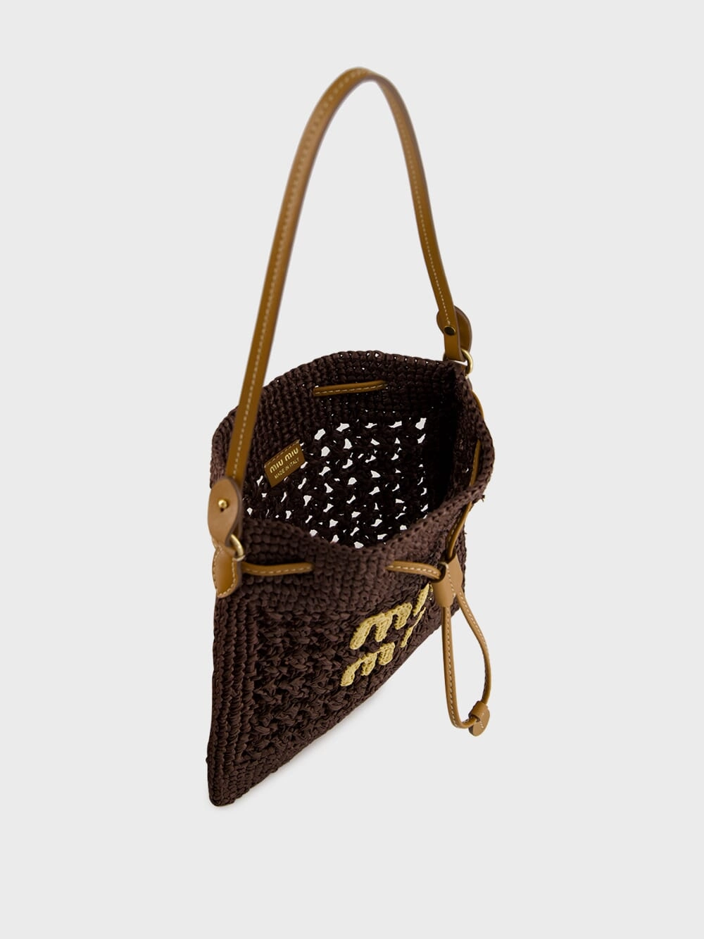 Cocoa Brown Woven Mini Bag