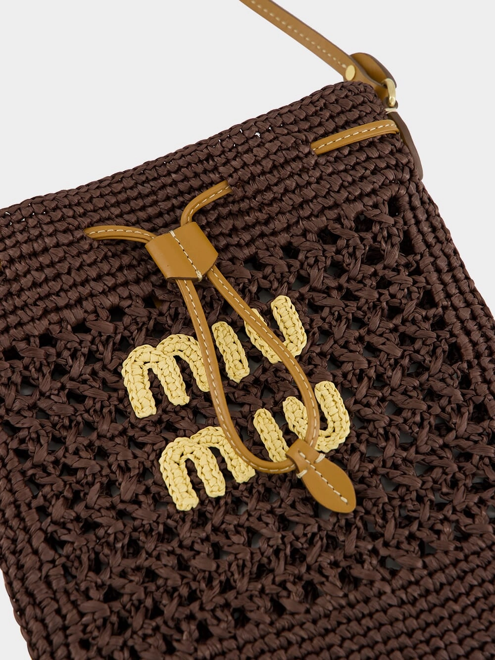 Cocoa Brown Woven Mini Bag