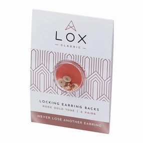 Connoisseurs Lox Rose Gold Tone Earring Backs LOX 2RGE
