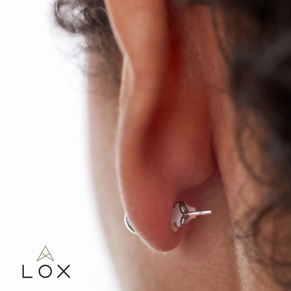 Connoisseurs Lox Silver Tone Earring Backs LOX 2SE
