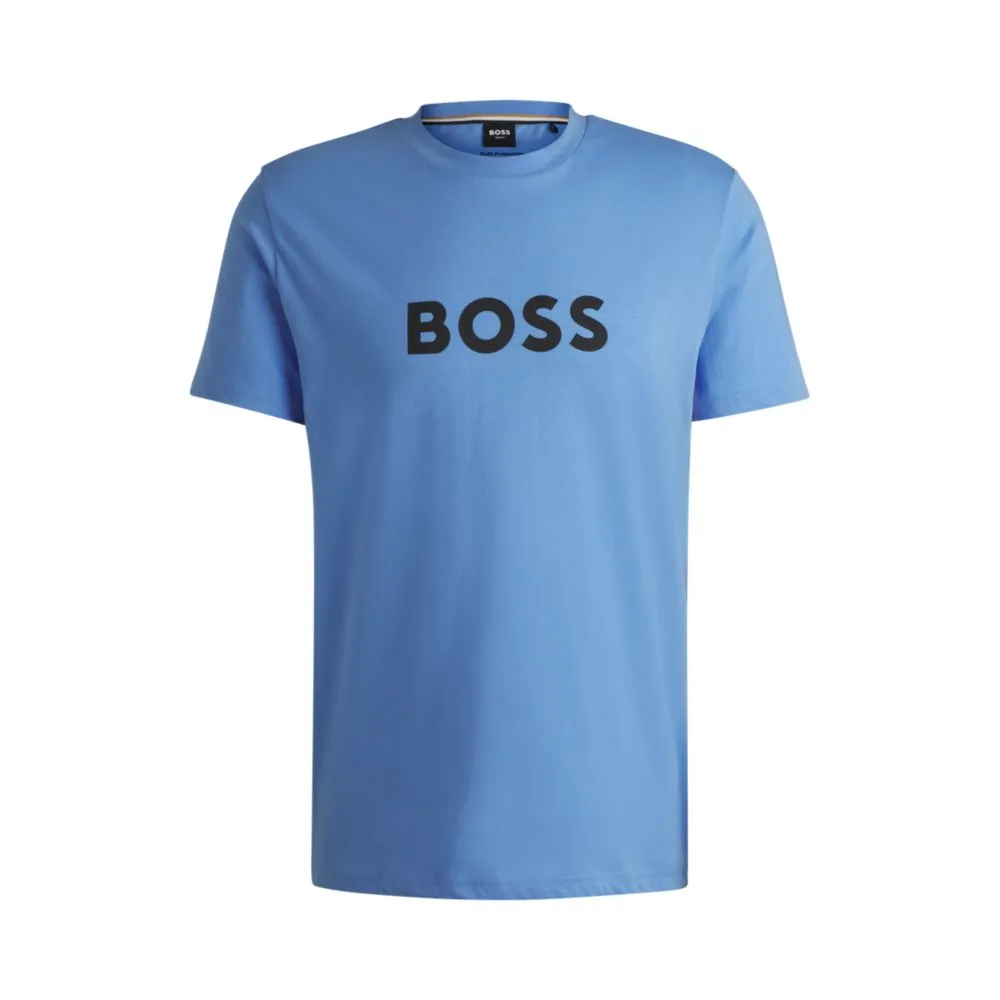 Cotton-jersey regular-fit T-shirt with SPF 50  UV protection
