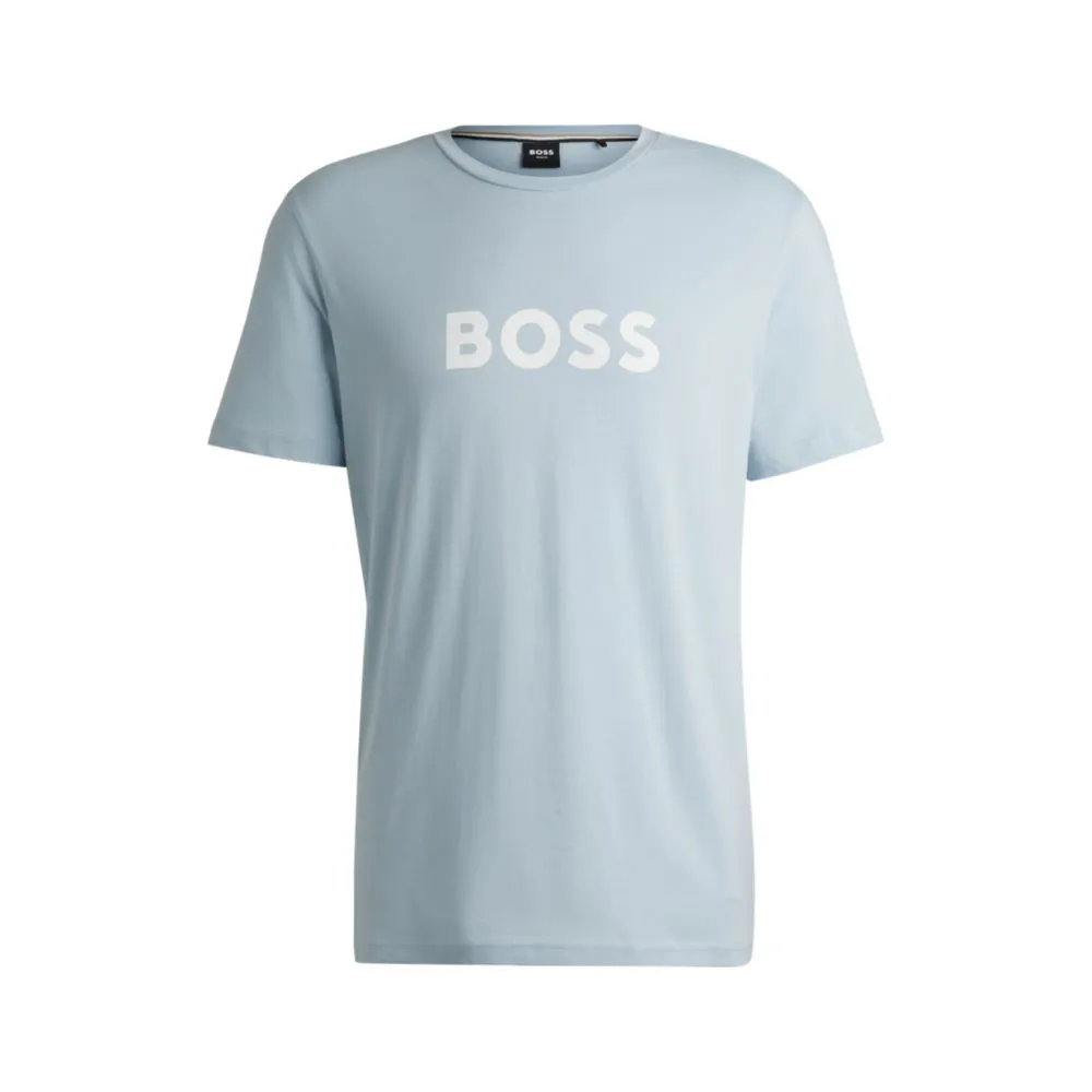 Cotton-jersey regular-fit T-shirt with SPF 50  UV protection