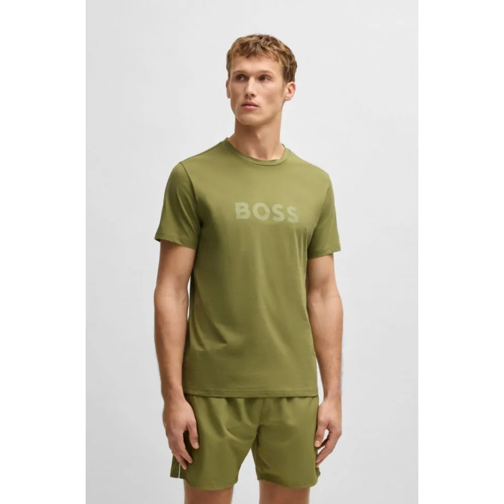 Cotton-jersey T-shirt with SPF 50  UV protection