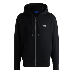 Cotton-terry hoodie with logo prints