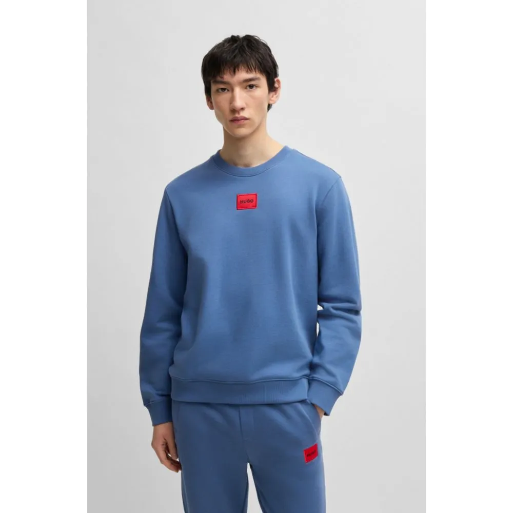 Cotton-terry regular-fit sweatshirt with logo label