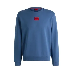 Cotton-terry regular-fit sweatshirt with logo label