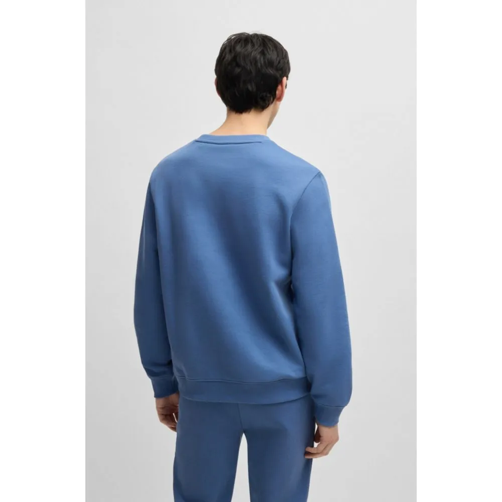 Cotton-terry regular-fit sweatshirt with logo label