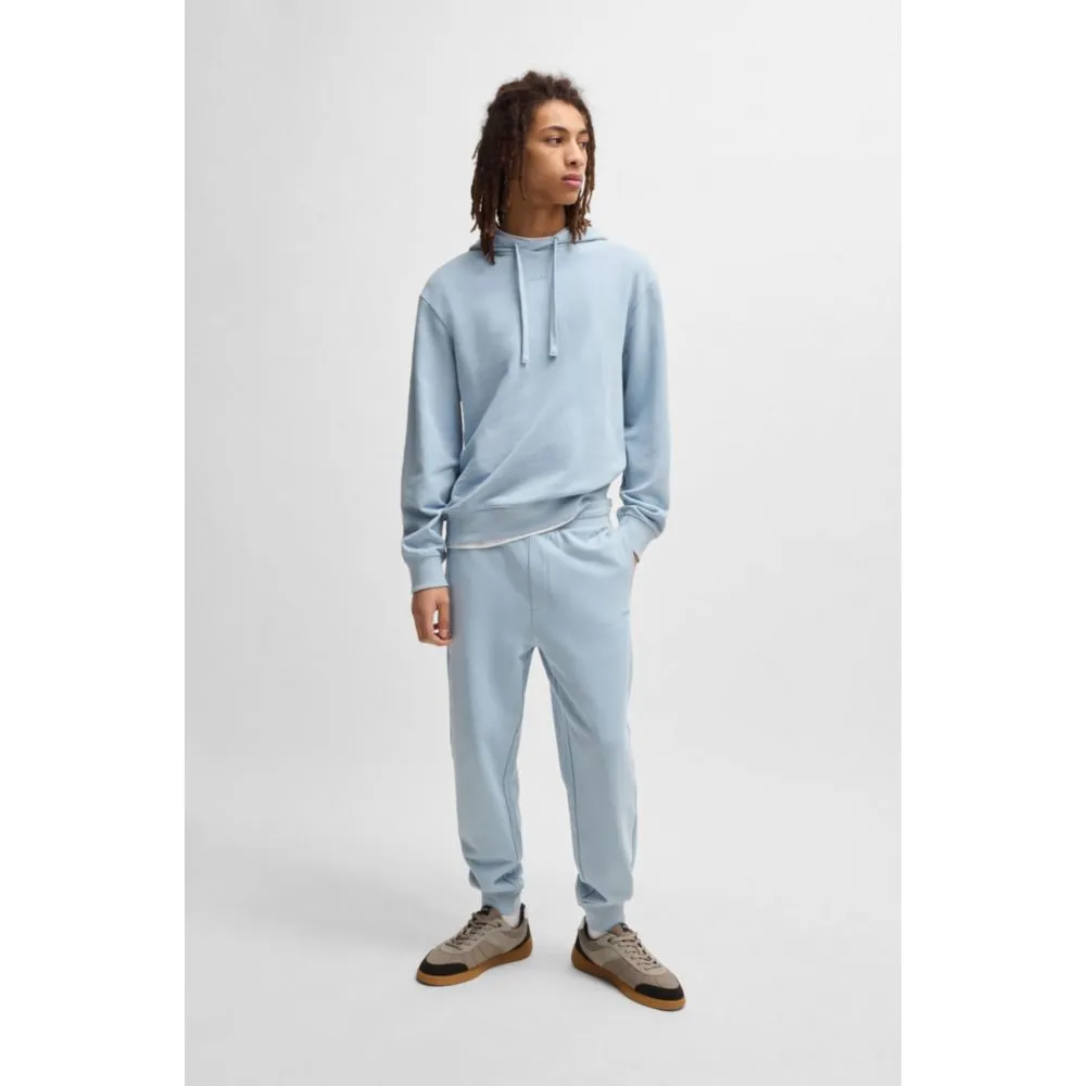 Cotton-terry relaxed-fit hoodie with logo print
