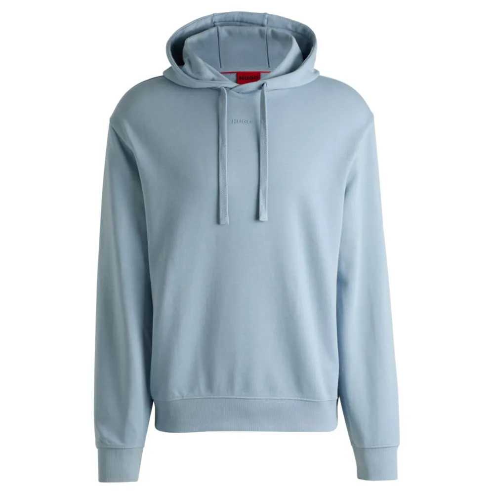 Cotton-terry relaxed-fit hoodie with logo print