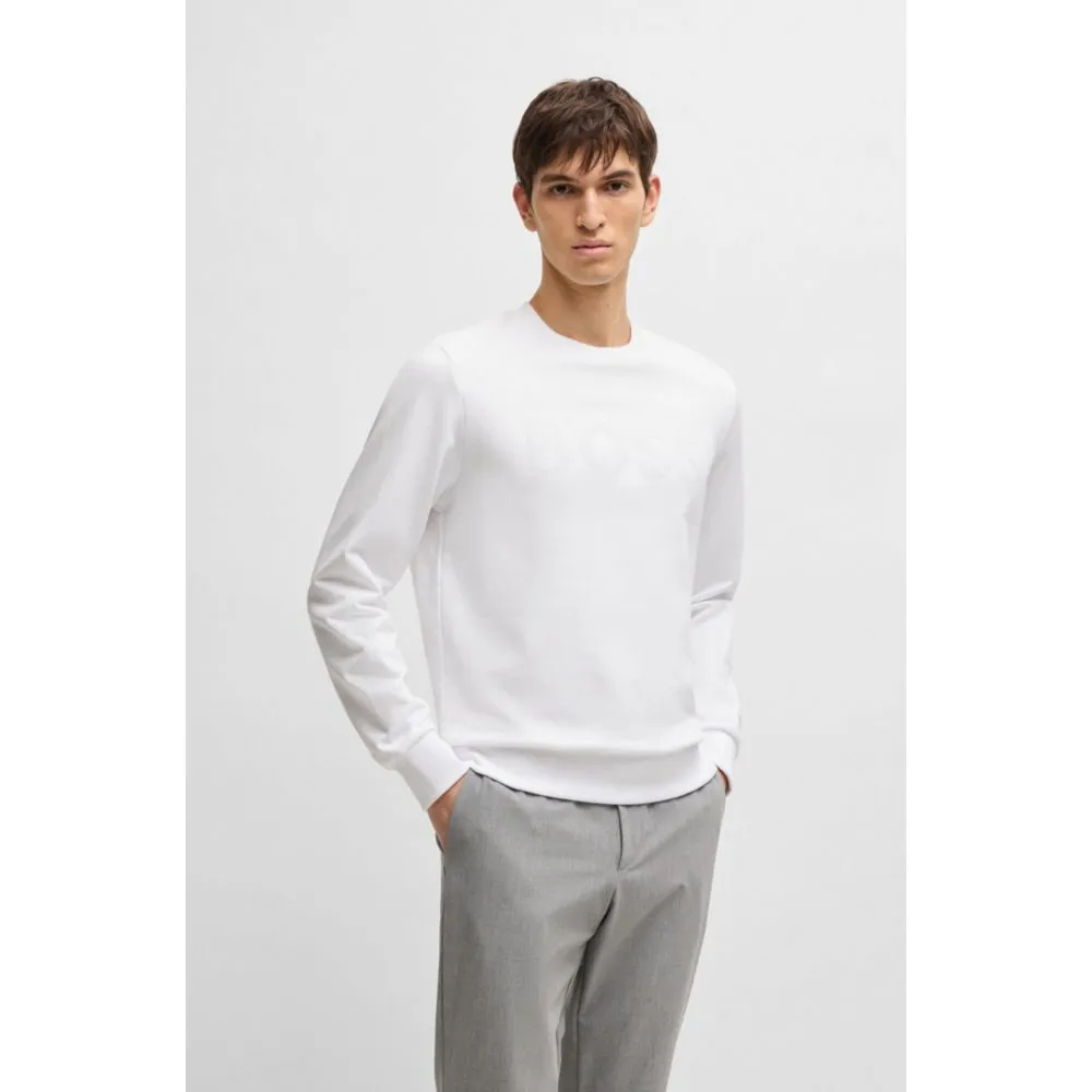Cotton-terry sweatshirt with logo detail