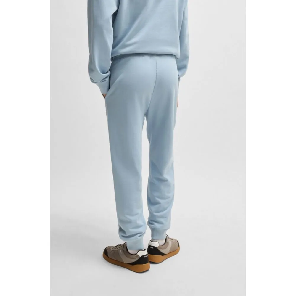 Cotton-terry tracksuit bottoms with logo print