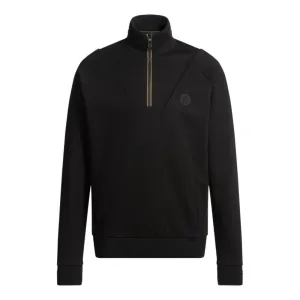 Cotton zip-neck sweatshirt with Double B monogram