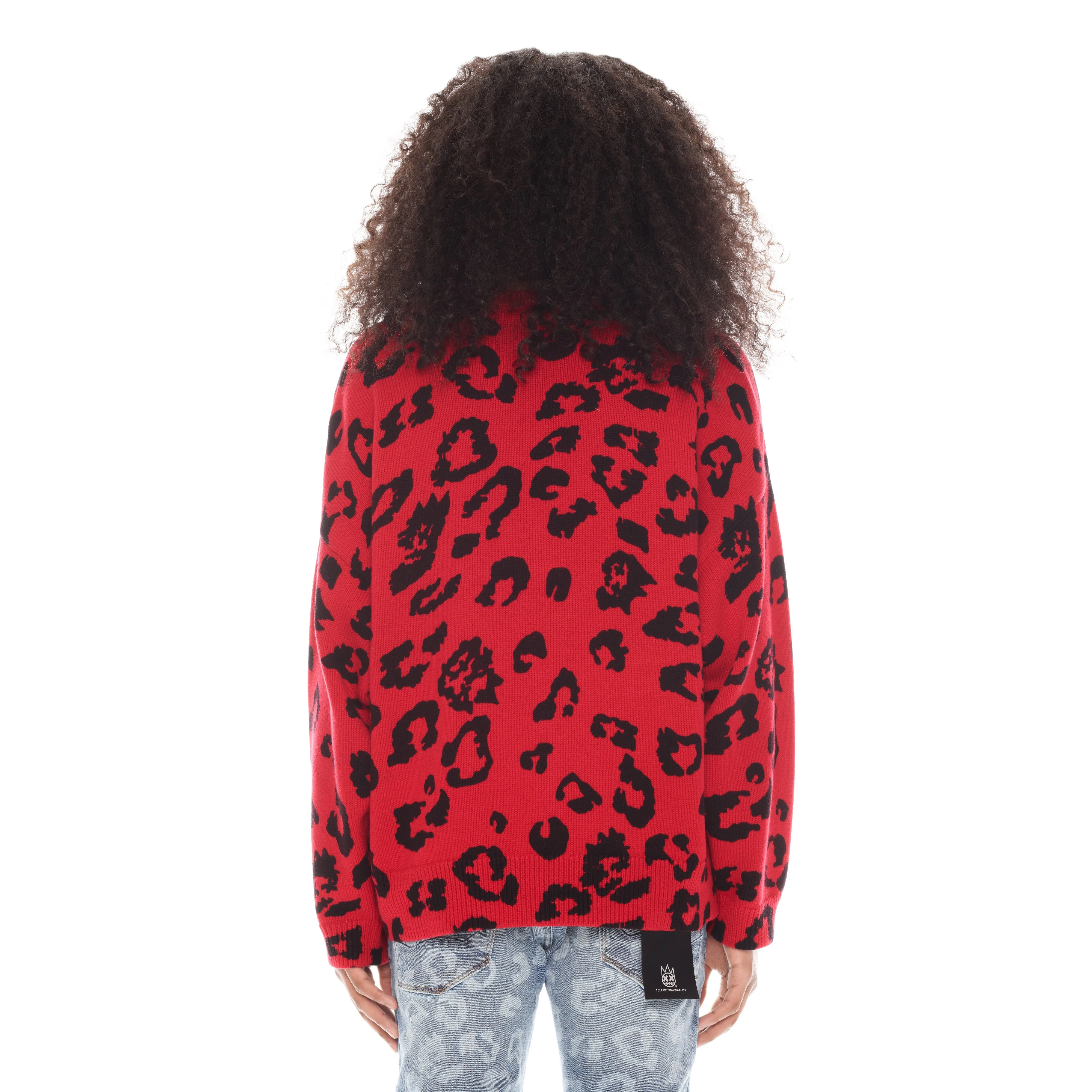 Crew Neck Sweater In Cheetah