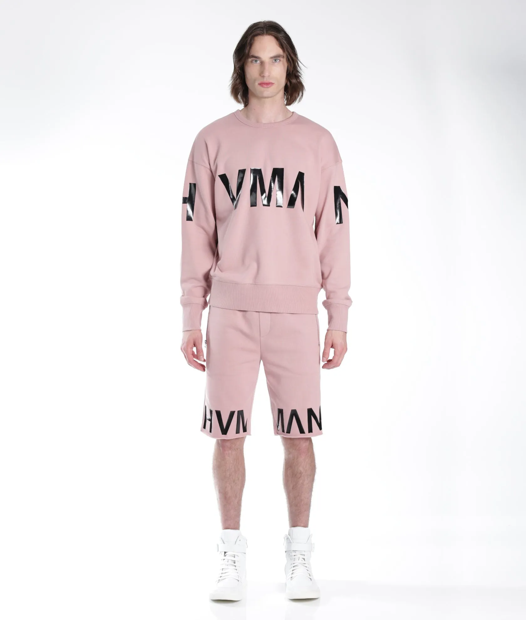 Crew Sweatshirt In Dusty Pink
