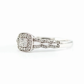 Cushion Halo Diamond Engagement Ring 4690052