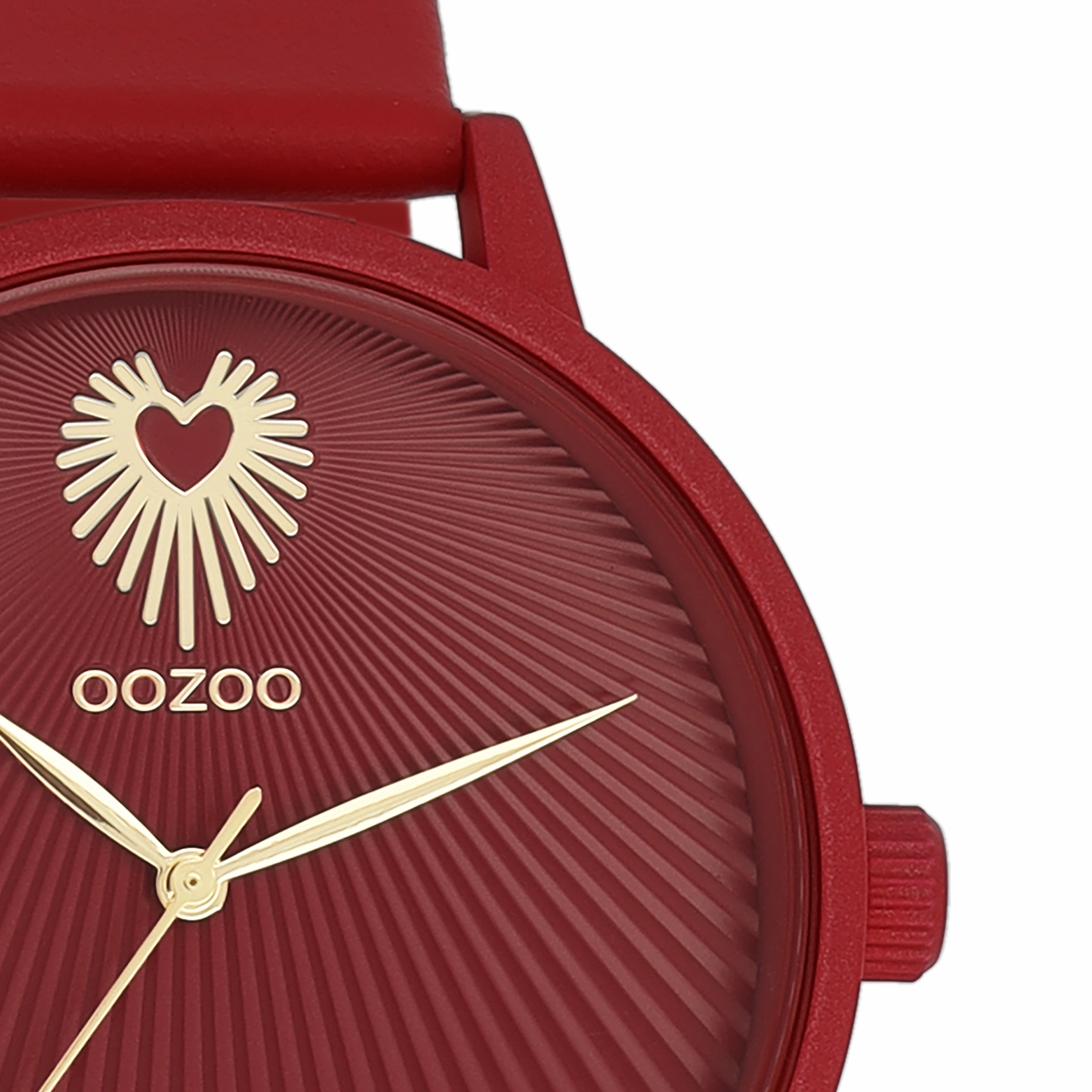 Dahlia red OOZOO watch with leather strap - C11249