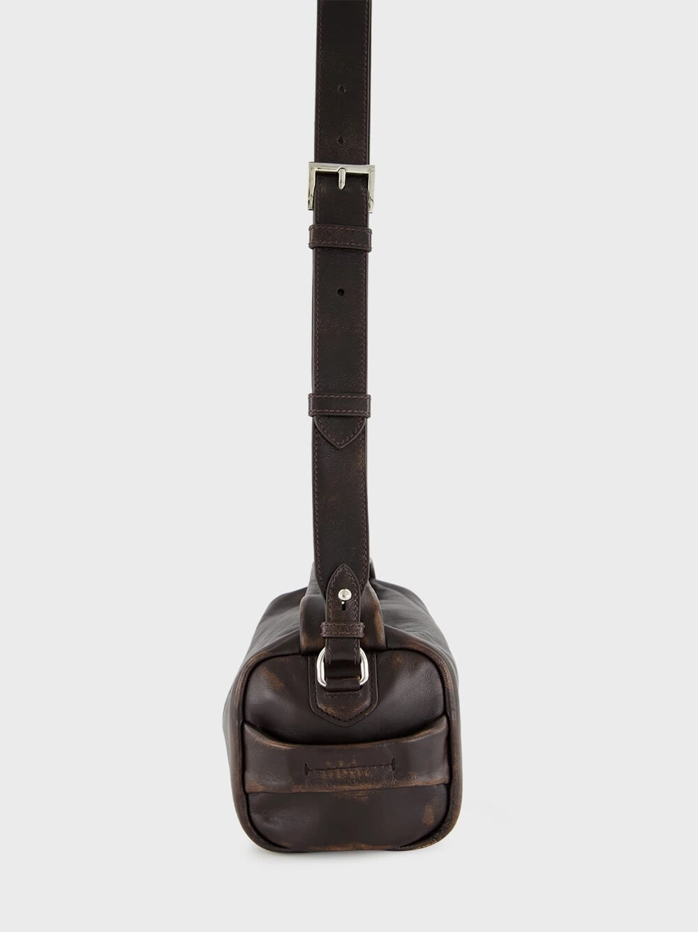 Dark Brown Nappa Leather Shoulder Bag