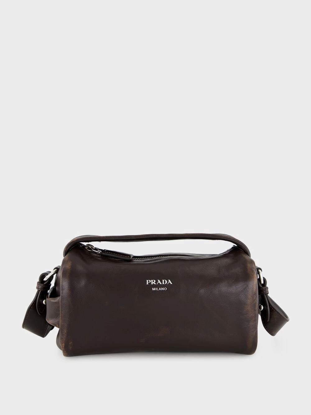 Dark Brown Nappa Leather Shoulder Bag