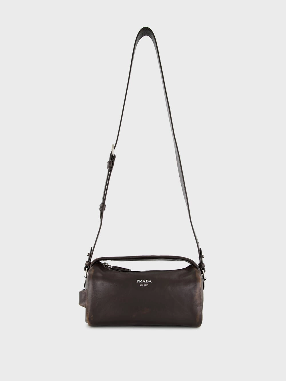 Dark Brown Nappa Leather Shoulder Bag