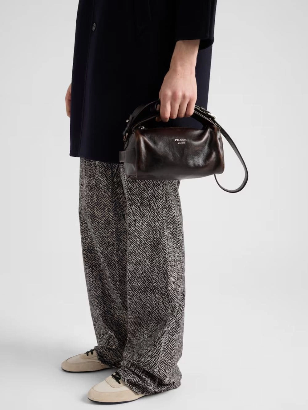 Dark Brown Nappa Leather Shoulder Bag