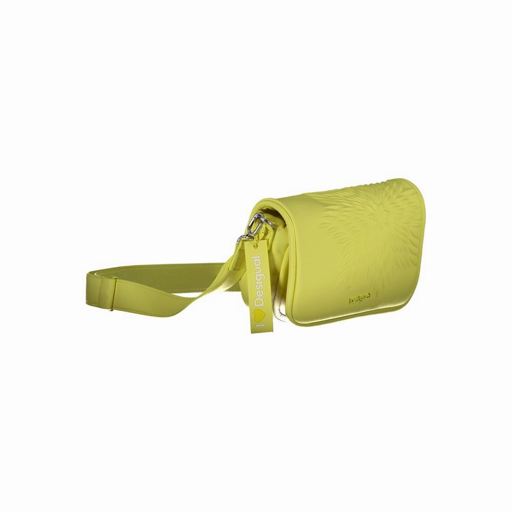 Desigual Yellow Polyethylene Handbag