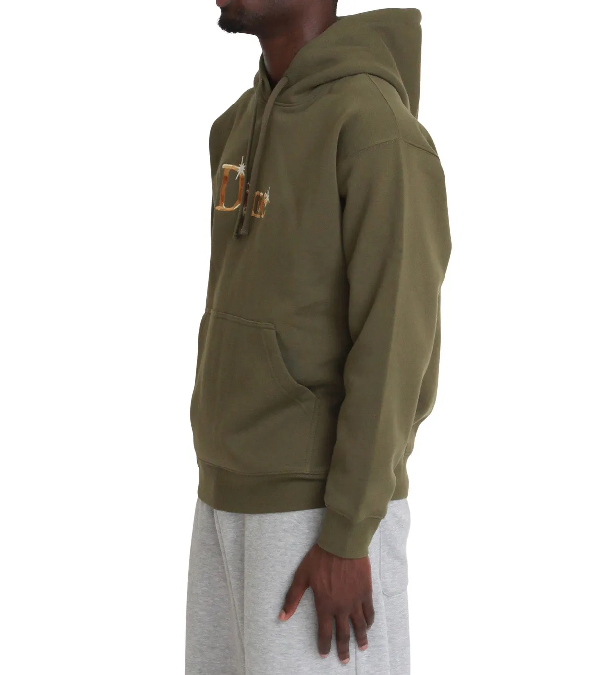 Dime Classic Shiny Hoodie Dark Olive