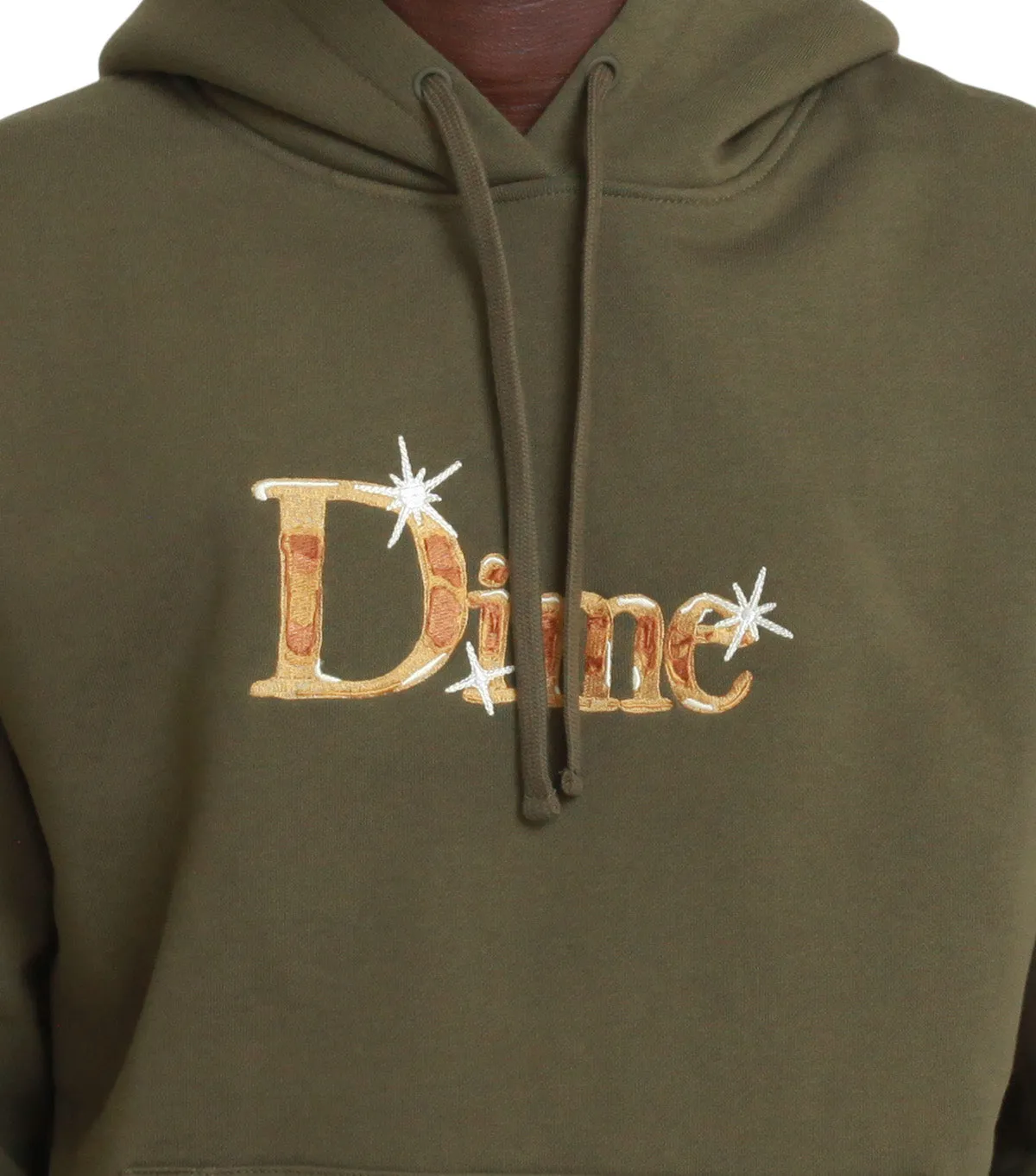 Dime Classic Shiny Hoodie Dark Olive