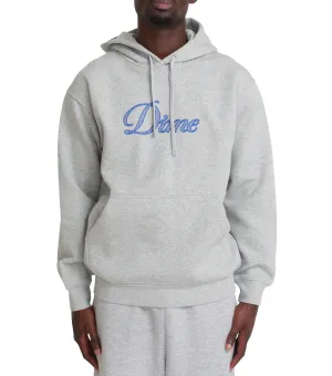 Dime Cursive Logo Hoodie Heather Grey