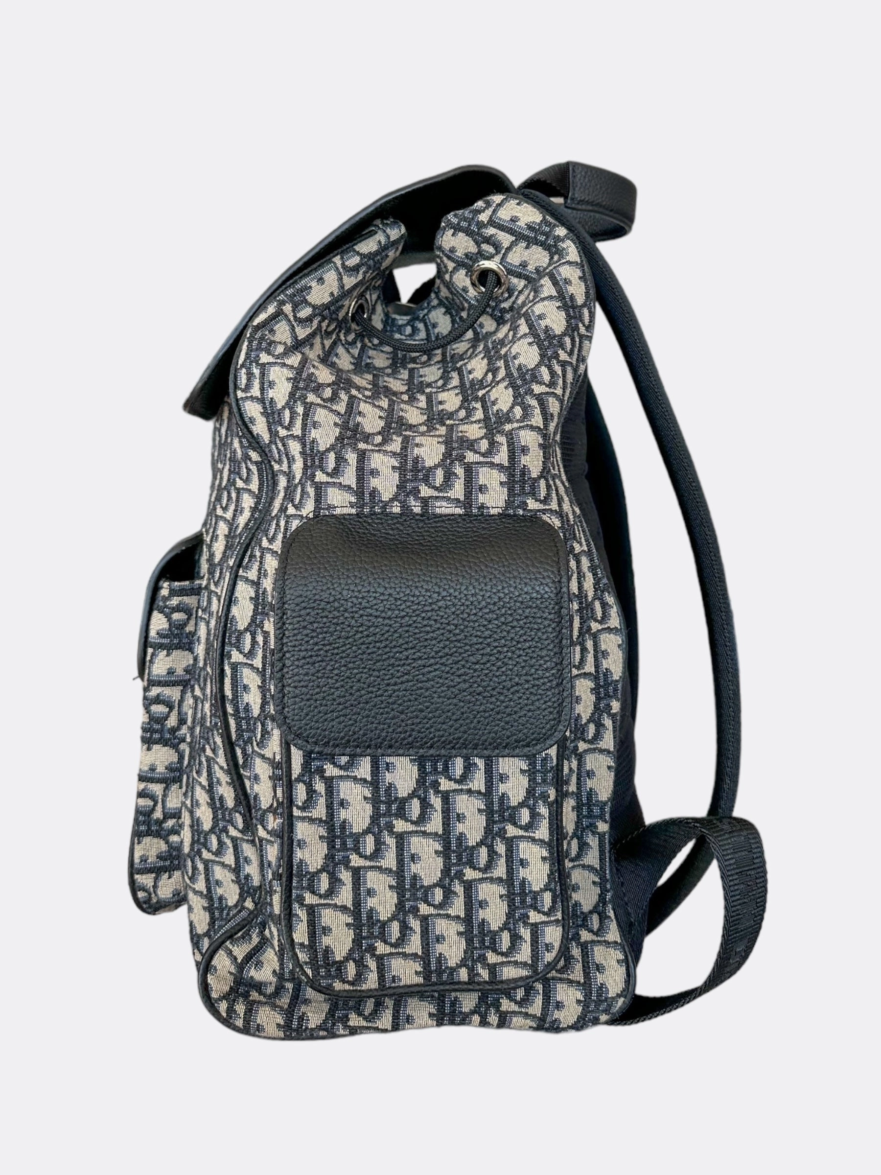 Dior Beige Oblique Saddle Backpack