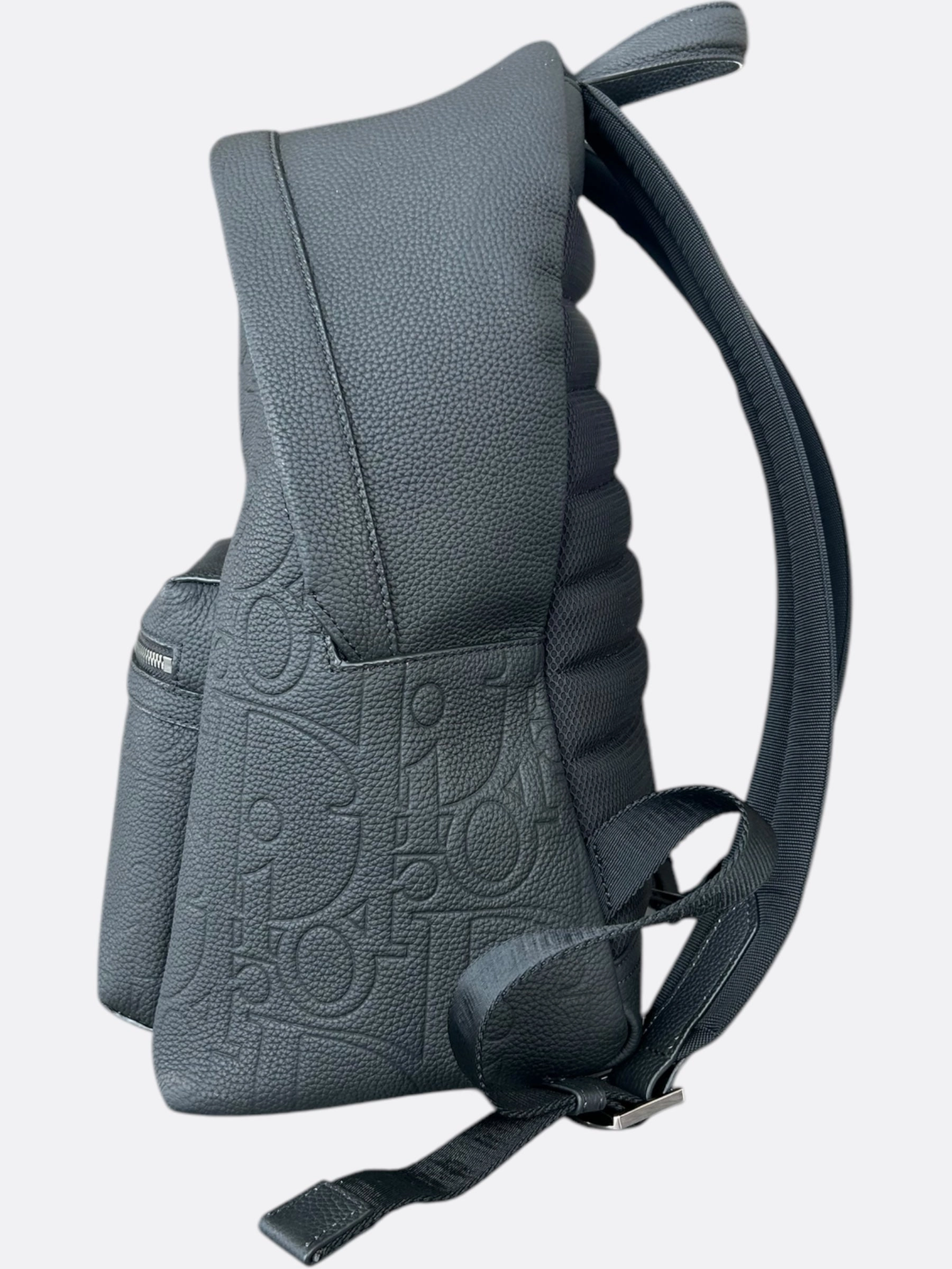 Dior Black Oblique Leather Rider Backpack