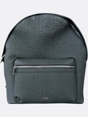 Dior Black Oblique Leather Rider Backpack