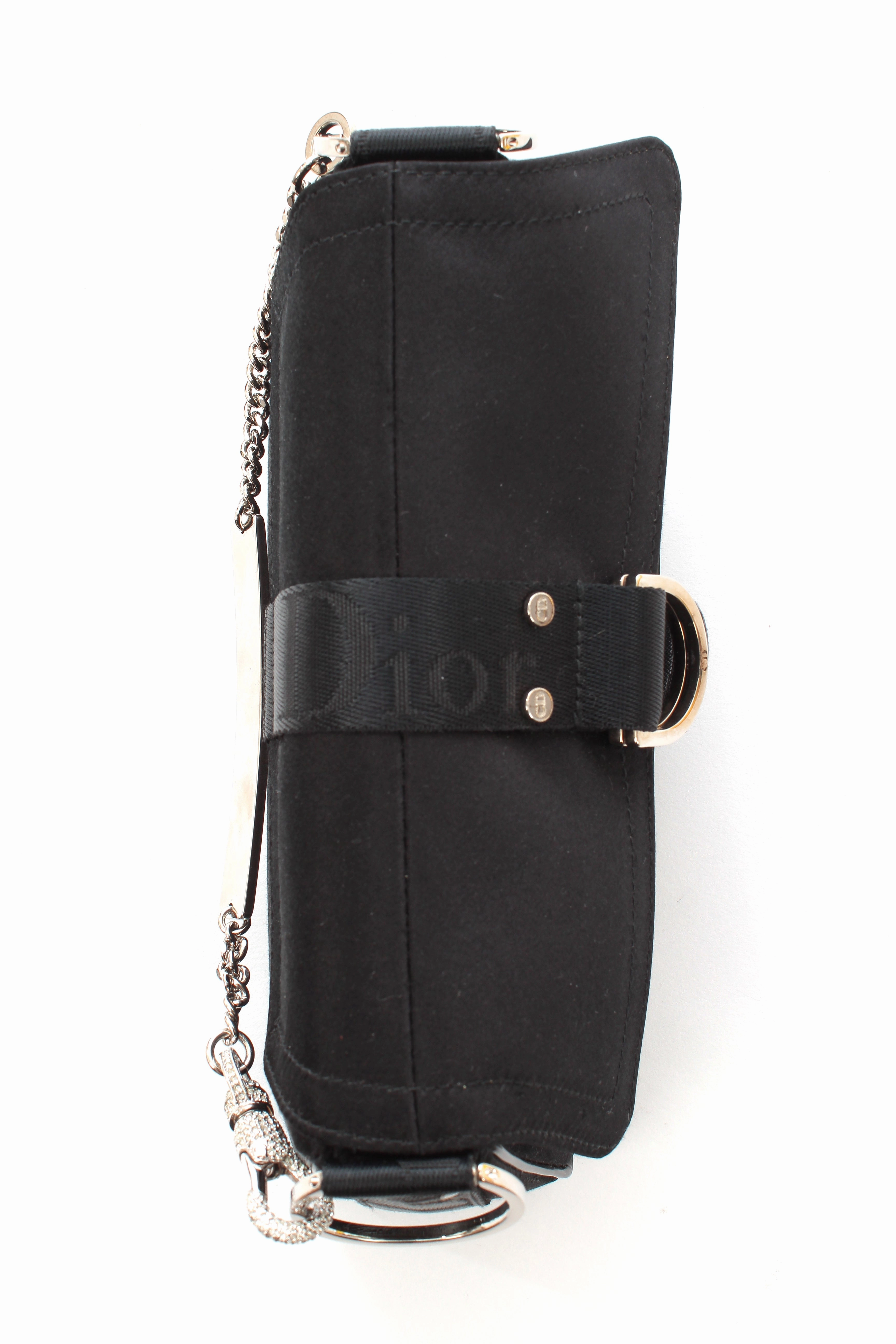 Dior Hardcore Crystal-Chain Satin Bag
