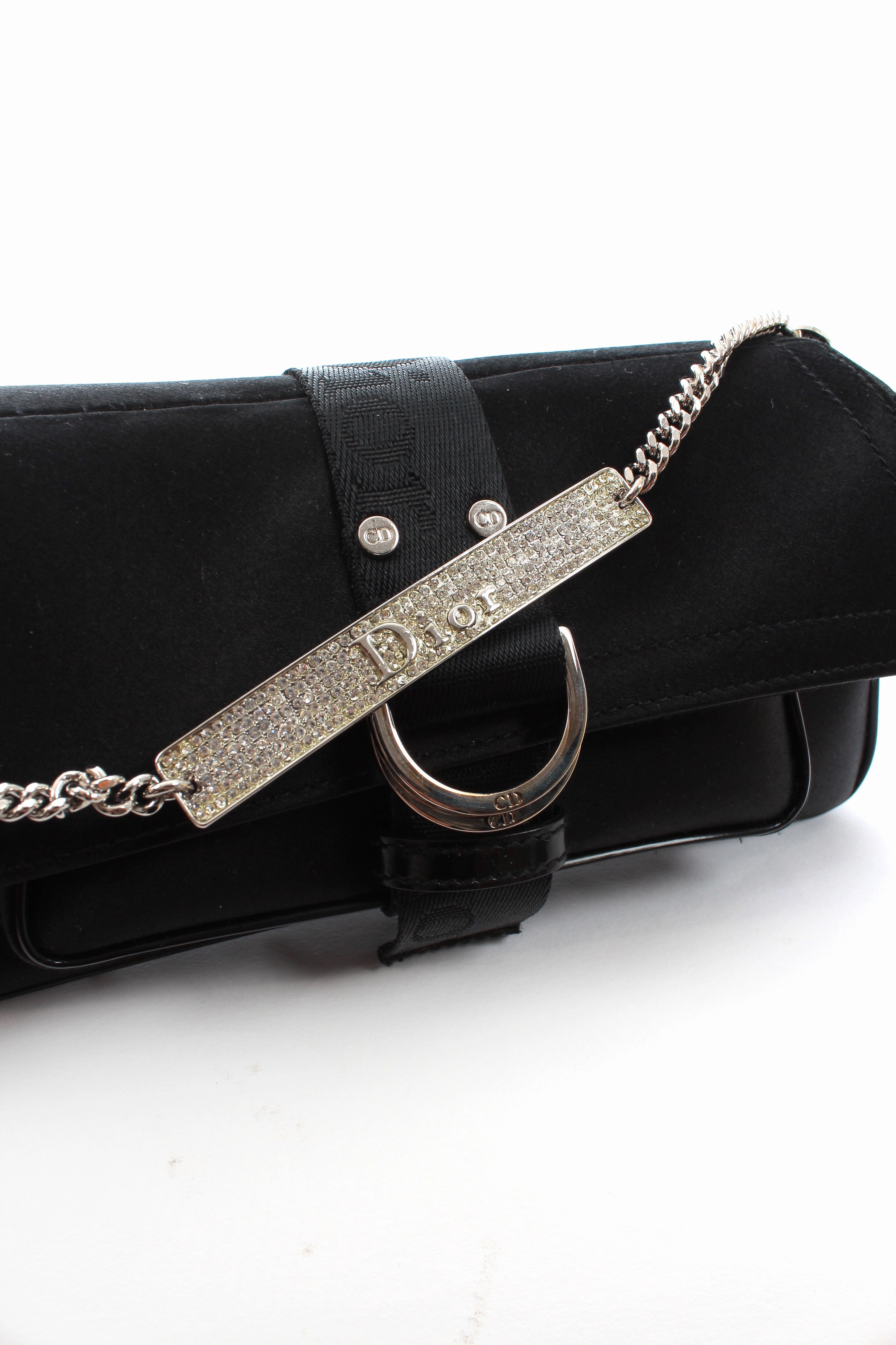 Dior Hardcore Crystal-Chain Satin Bag