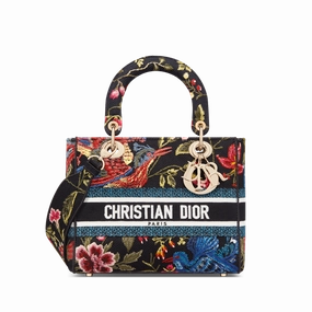 Dior Medium Lady D-Lite Bag - Dior Birds Embroidery - Current Season