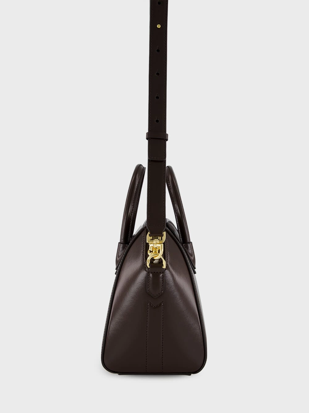 Ebony Brown Mini Antigona in Box Leather
