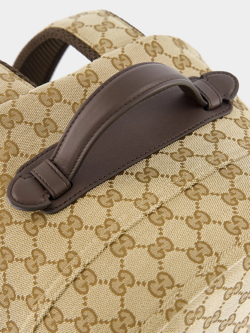 Ebony GG Canvas Backpack with Zip Closure