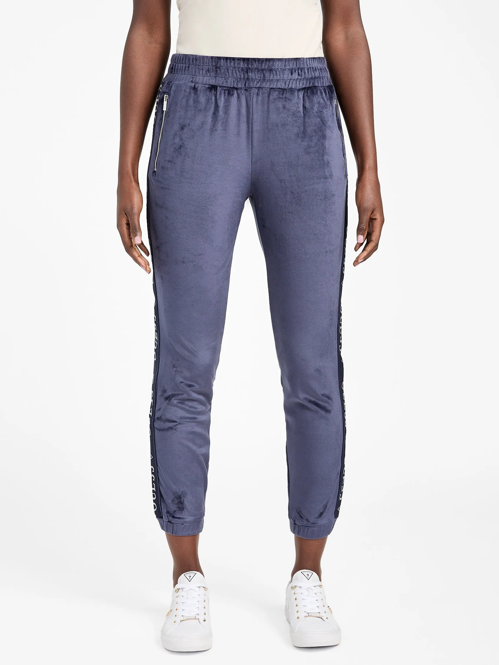 Eco Janess Logo-Tape Velour Joggers