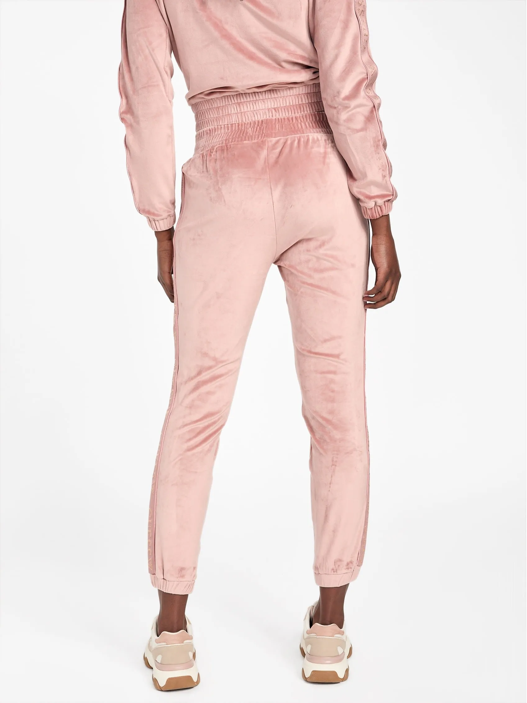 Eco Janess Logo-Tape Velour Joggers