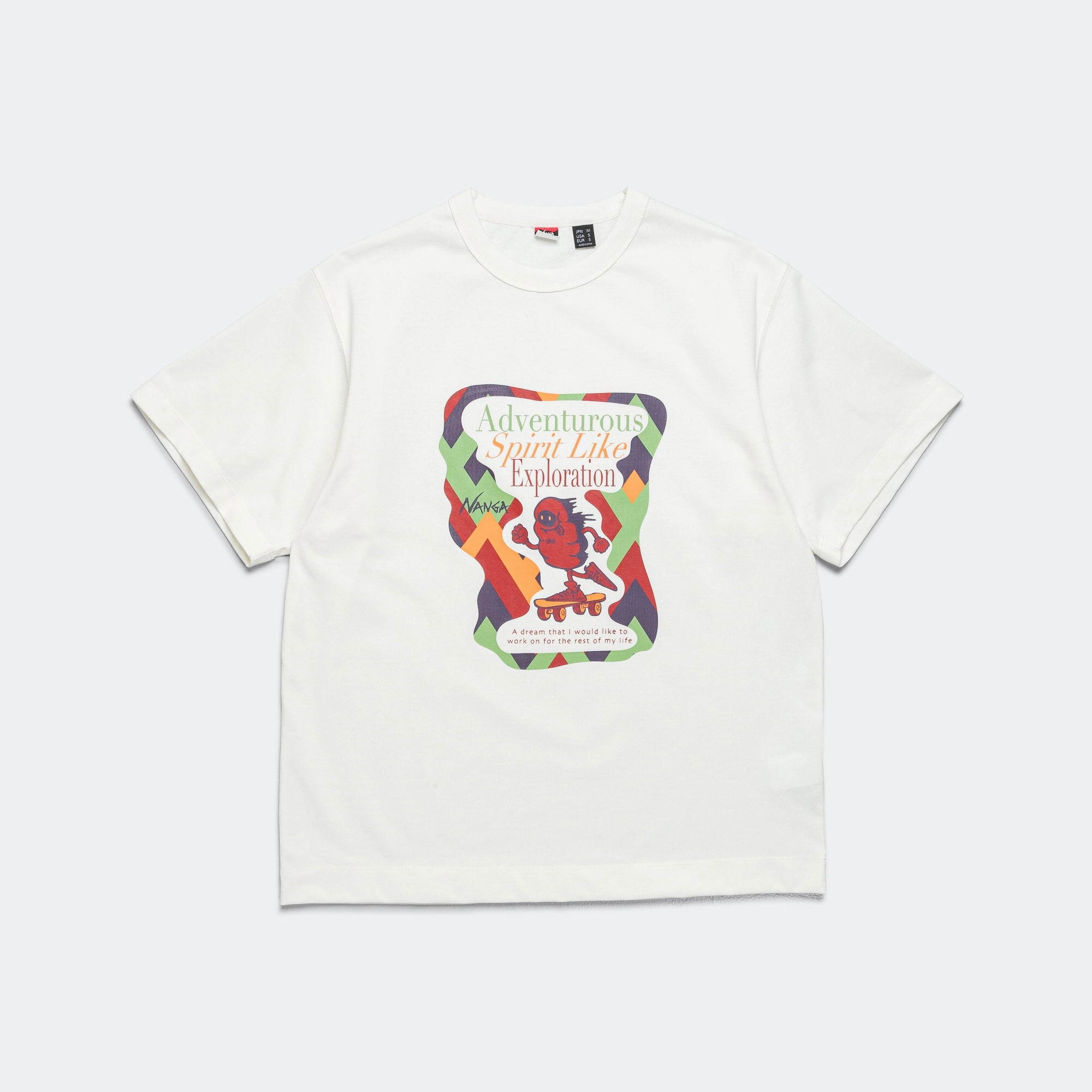 Eco Hybrid Print Tee - White