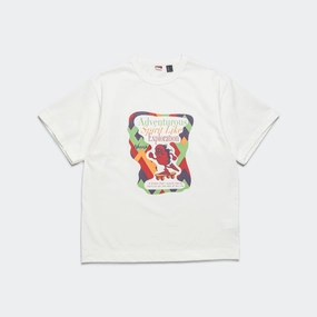 Eco Hybrid Print Tee - White