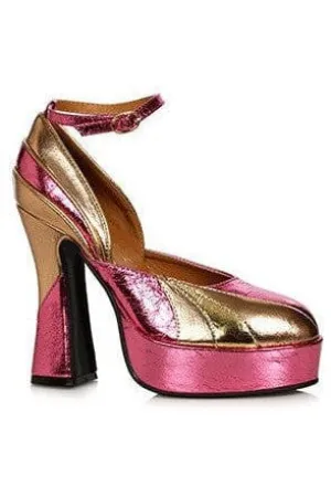 Ellie Shoes 557-DANCE Heel Women??s 70??s Shoe with Ankle Strap