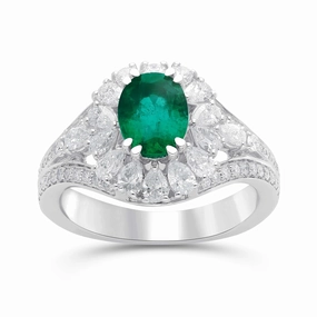 Emerald Lustre Ring - WG