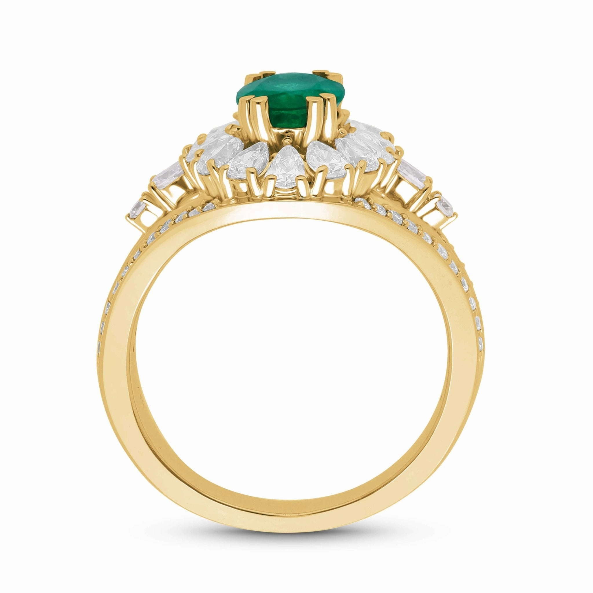 Emerald Lustre Ring - YG