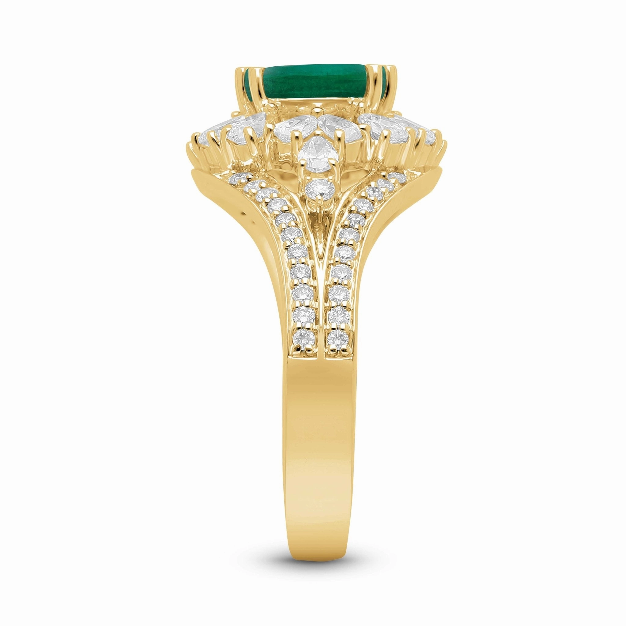 Emerald Lustre Ring - YG