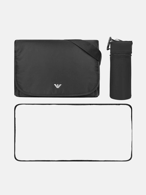 Emporio Armani Baby Logo Changing Bag in Black (36cm)