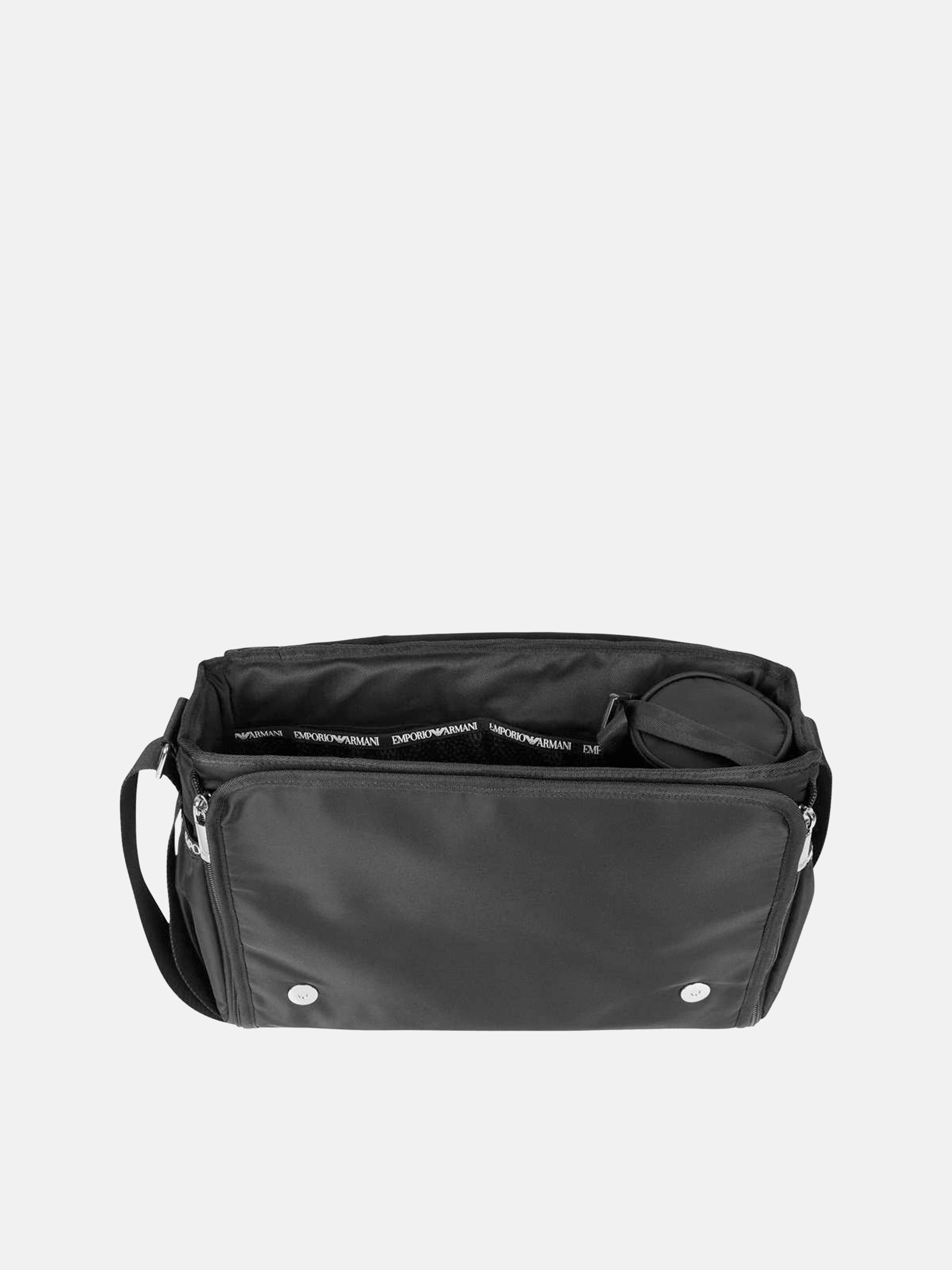Emporio Armani Baby Logo Changing Bag in Black (36cm)