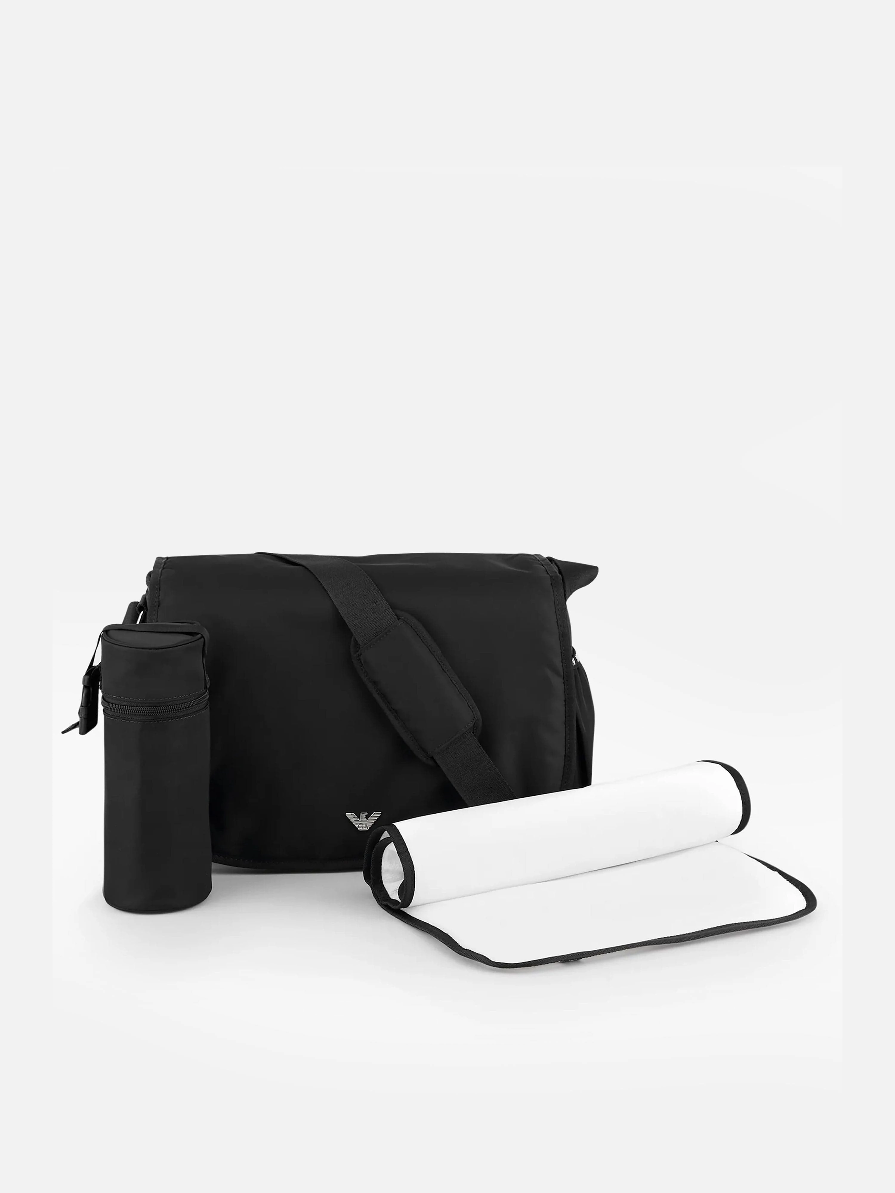 Emporio Armani Baby Logo Changing Bag in Black (36cm)