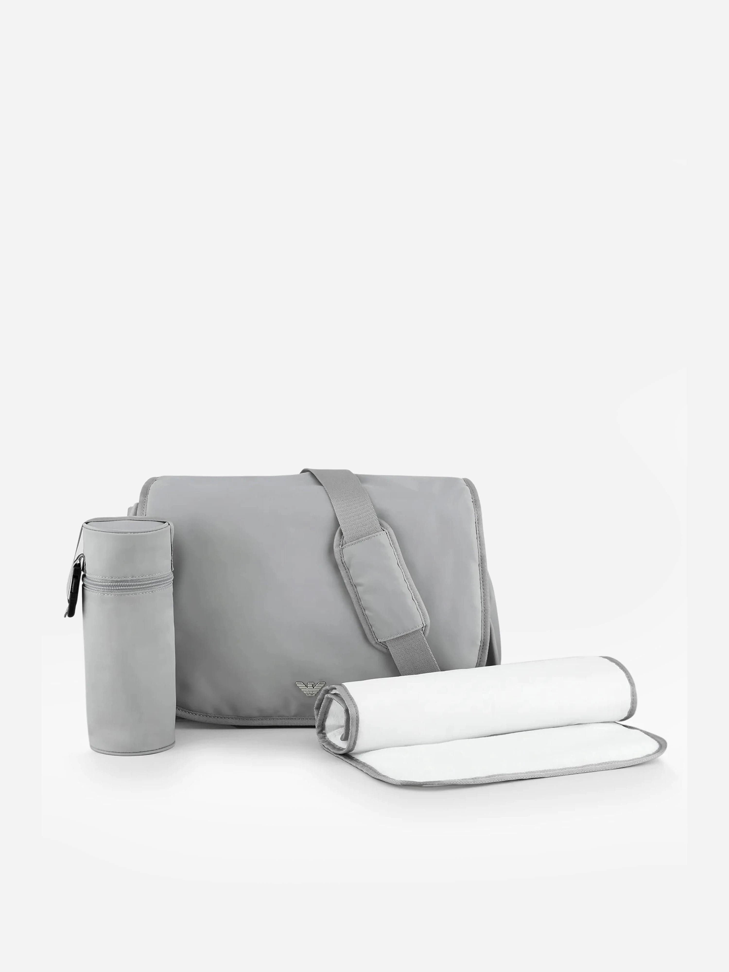 Emporio Armani Baby Logo Changing Bag in Grey (36cm)