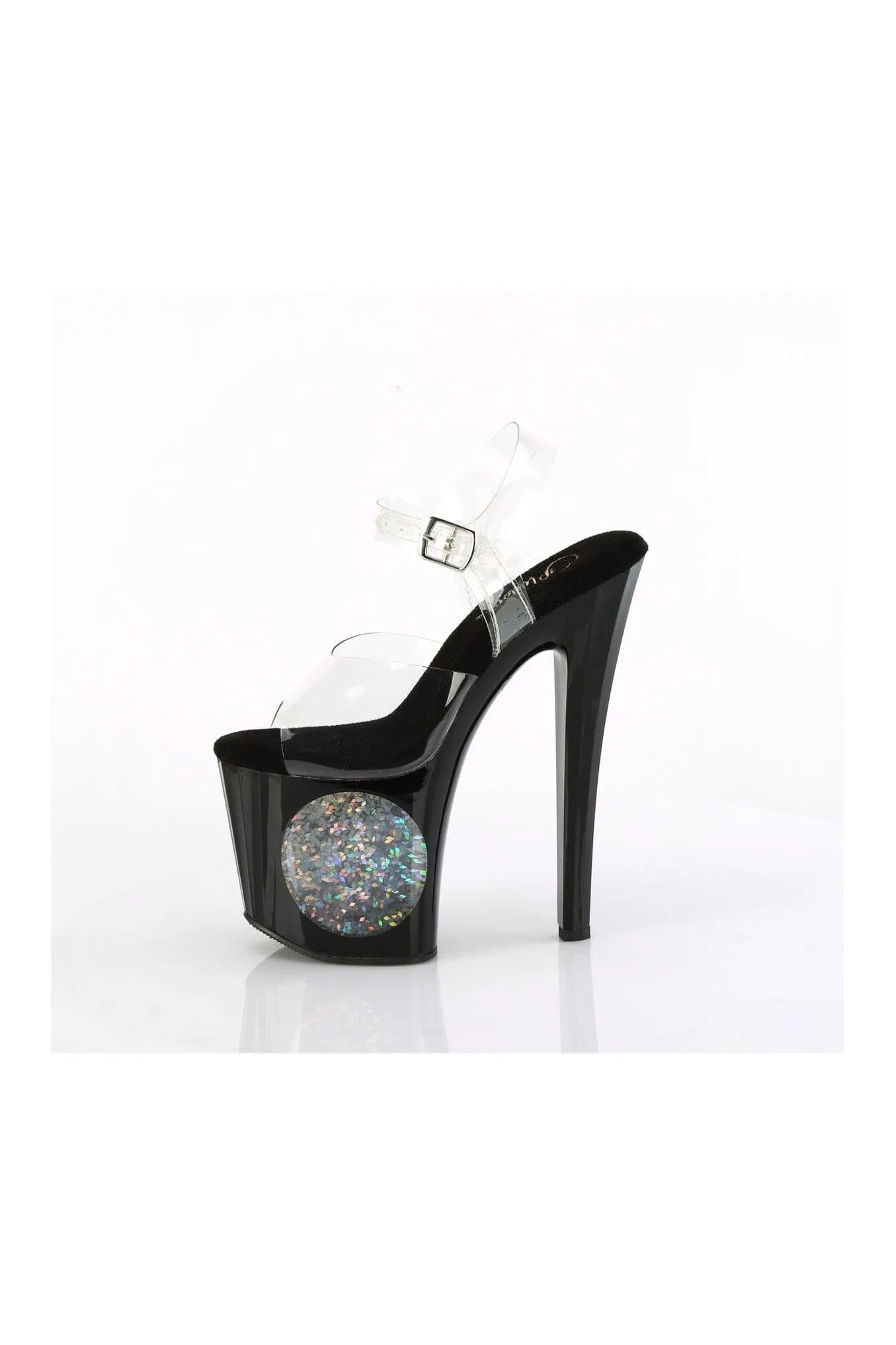 ENCHANT-708LT-CIRCLE Clear Vinyl Sandal